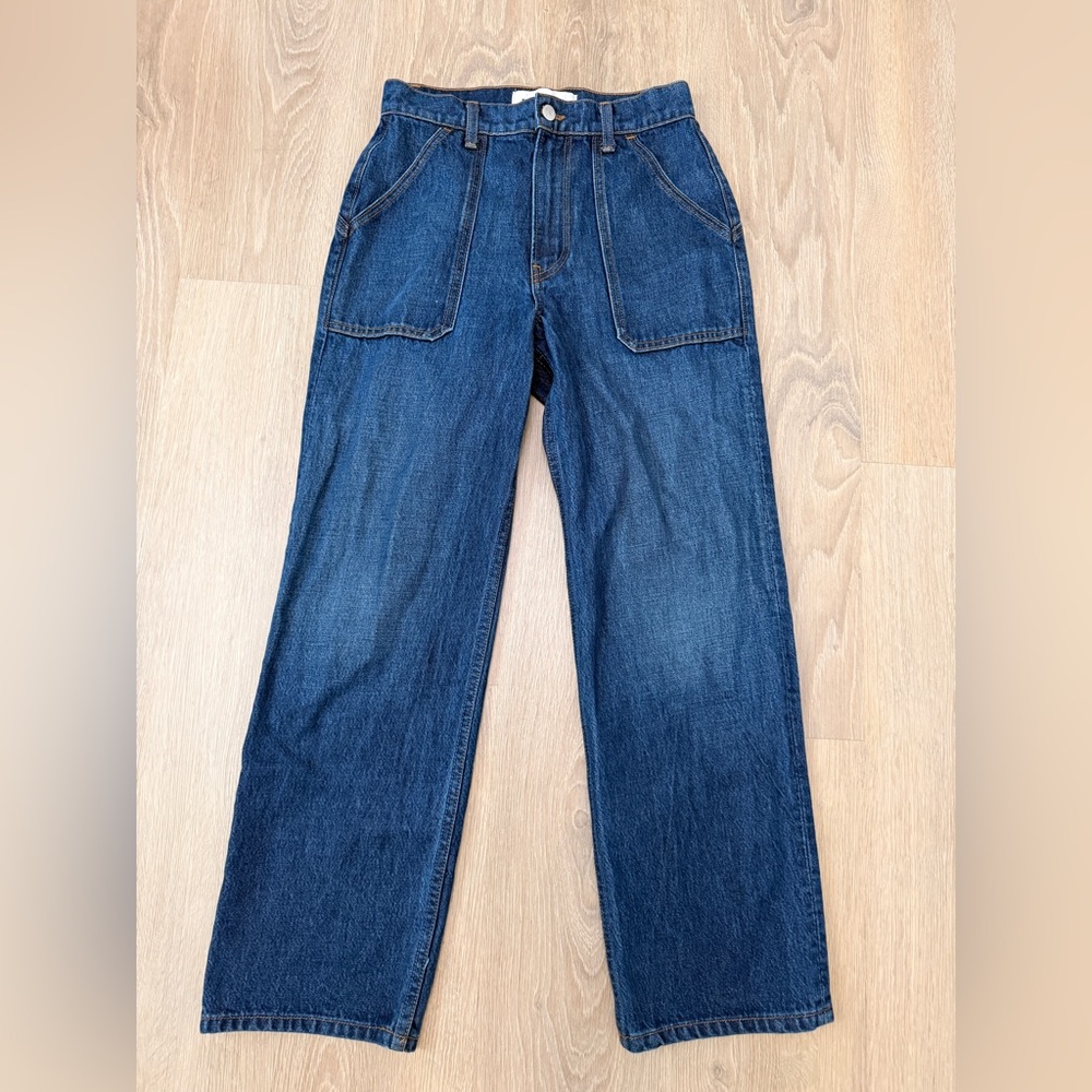 Reformation high waisted wide straight leg jeans